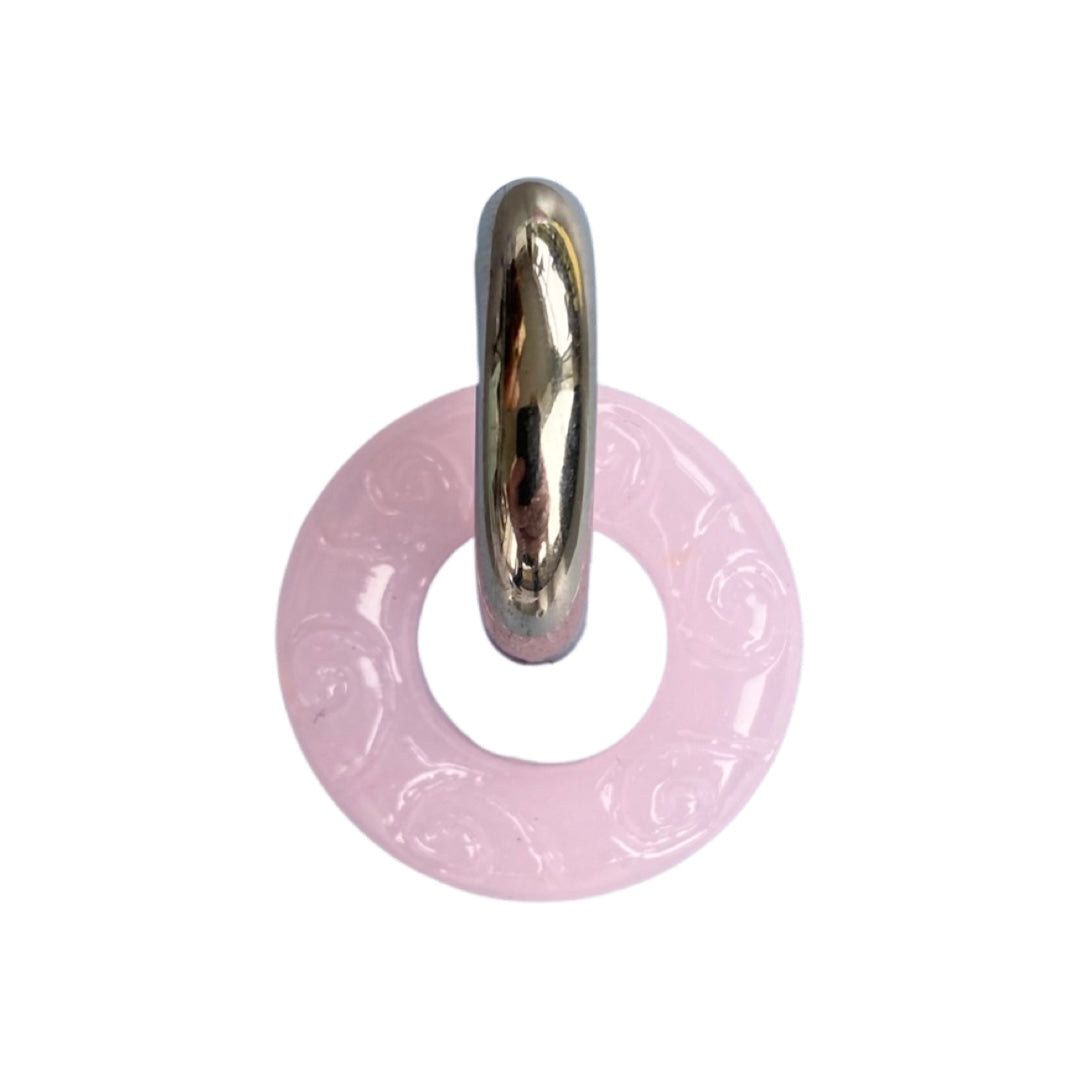 Glass donut single hoop ørering