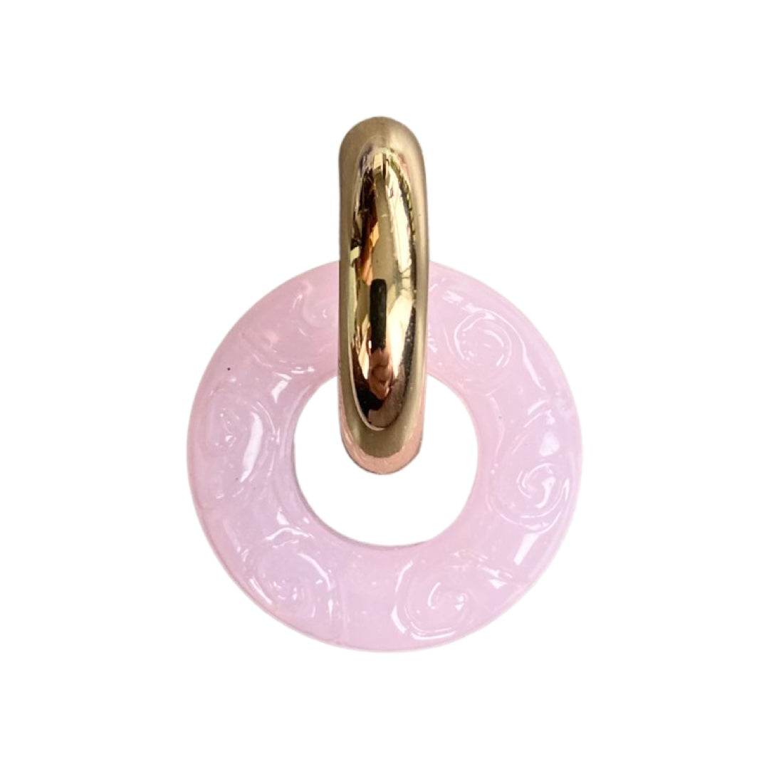 Glass donut single hoop ørering